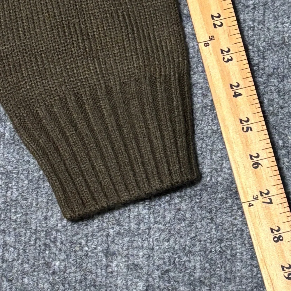 Weatherproof Vintage Mens XL Military Olive Shawl Collar Toggle Pullover Sweater